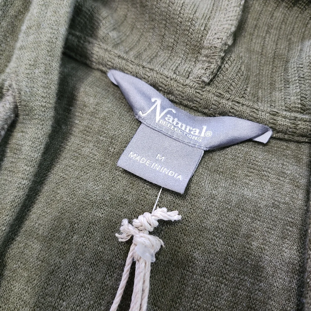 Natural Reflections Ribbed Button Front  Shacket - Picture 4 of 10